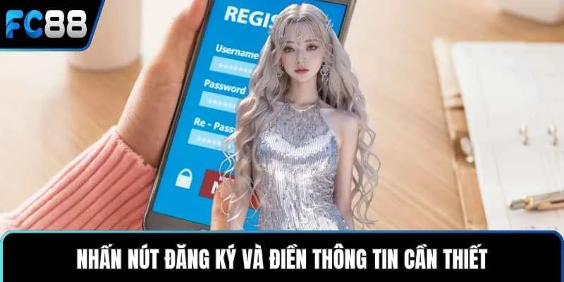 Nhấn nút đăng ký và điền thông tin cần thiết